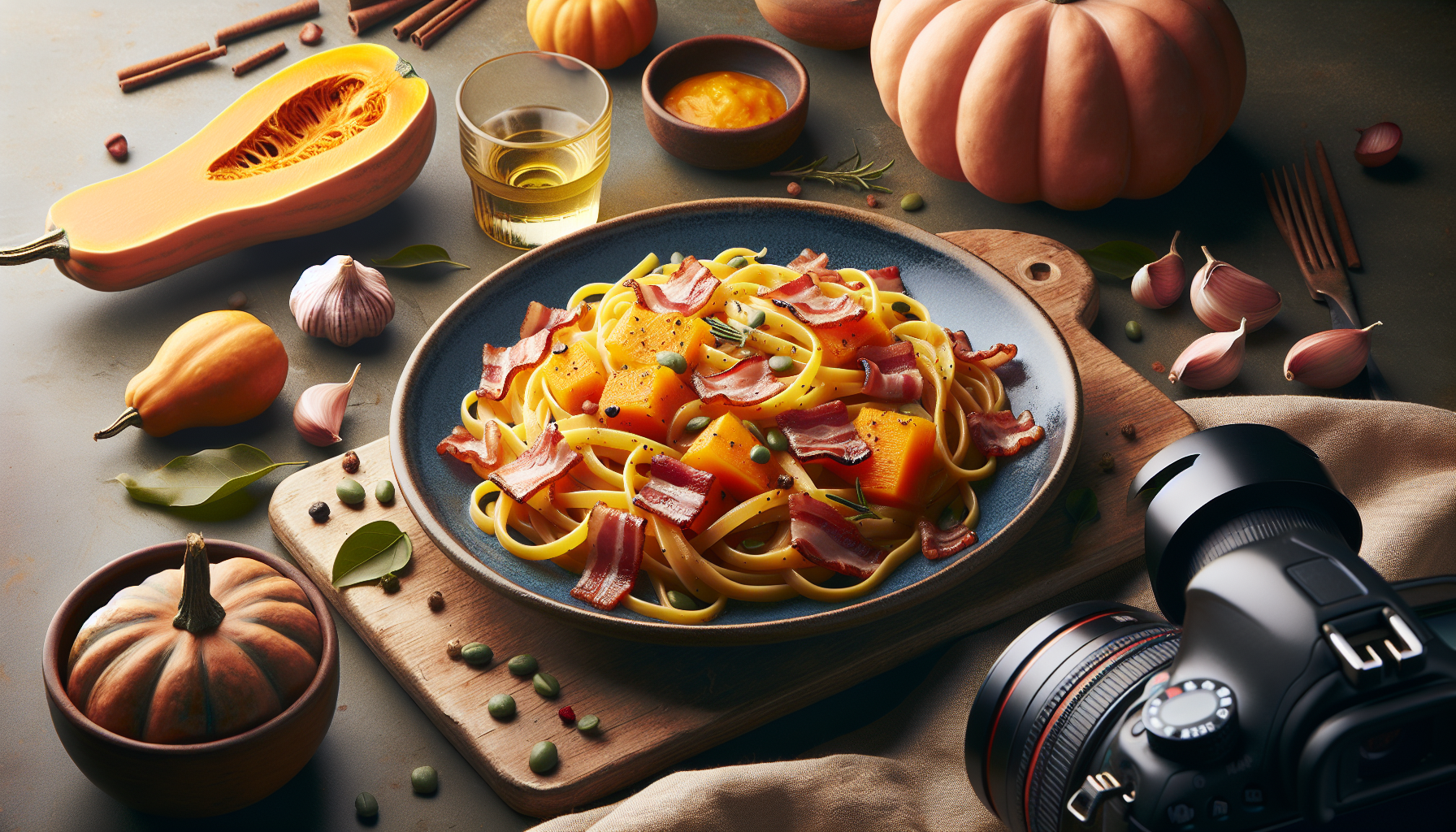 pasta zucca e speck